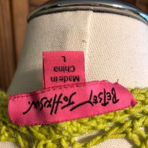 Vintage Betsey Johnson green knit casual cardigan.